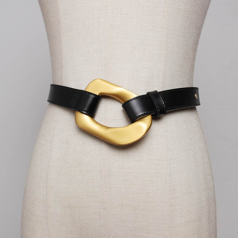 Leather Belt Women's All-match Jeans Belt Simple Dress Belt