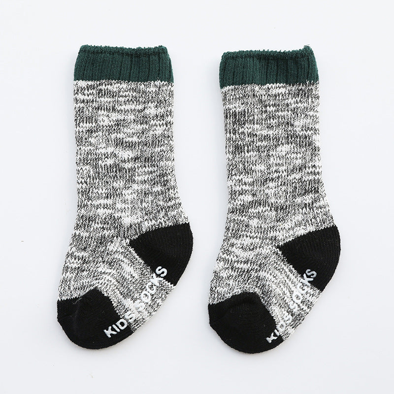 New Double Middle Tube Non-slip Baby Socks Non-slip