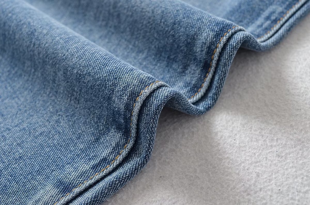 New High Waist Drawstring Ribbon Casual Loose Straight Jeans