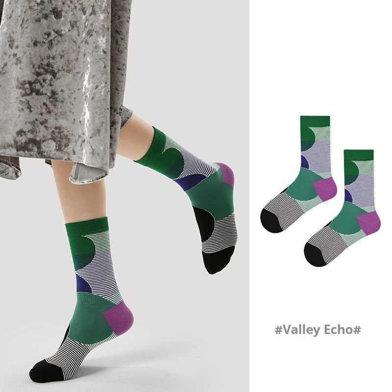 Niche Vintage Court Style Thin Middle-long Stockings