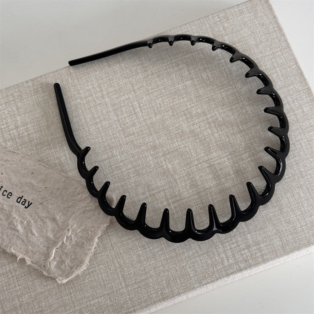 Non-slip Broken Hair Pressure Nozzle Acetic Acid Wave Toothed Hair Hoop