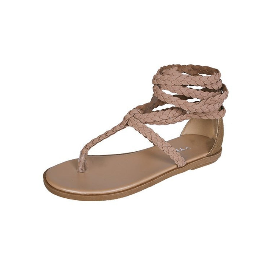 Cross strap sandals