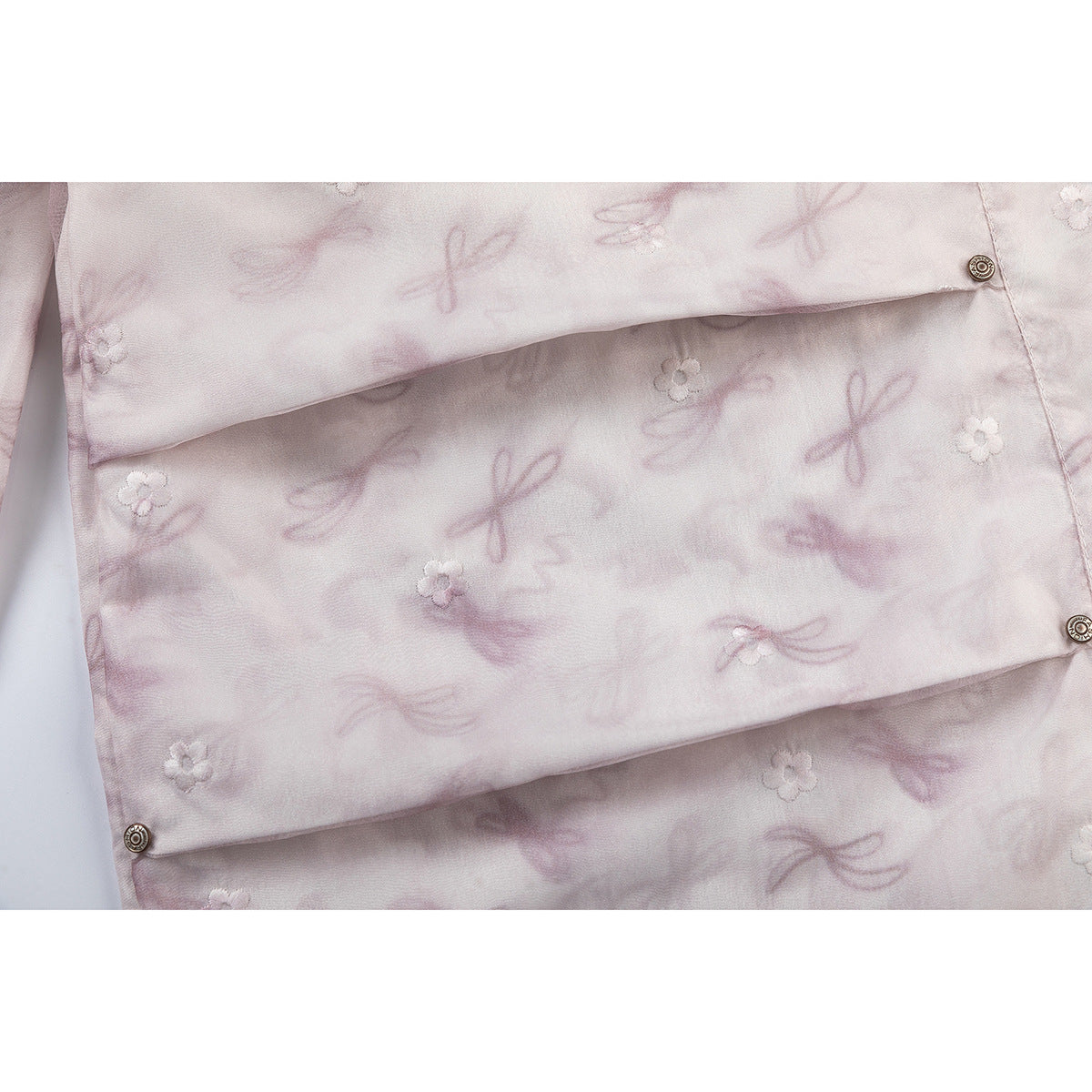 Millennium Style Bow Small Flower Embroidery Retro Trousers Women