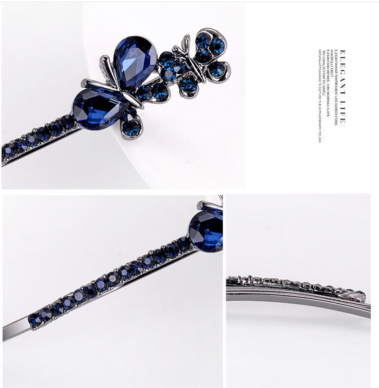Women's Creative Bow Side Clip Rhinestone Headwear