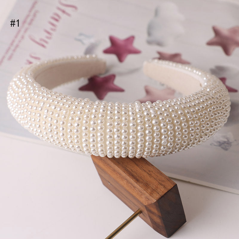Bridal Retro Affordable Luxury Pearl Headband Hair Accessories