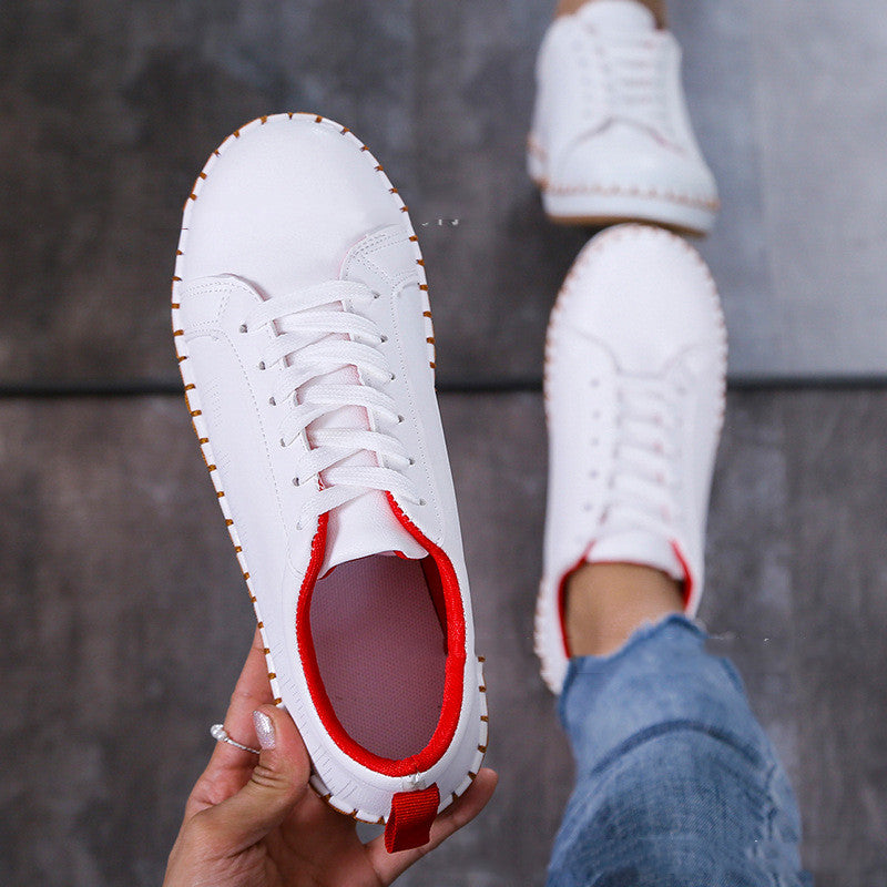 Women's Summer Casual Hollow Lace-up Flat Shoes
