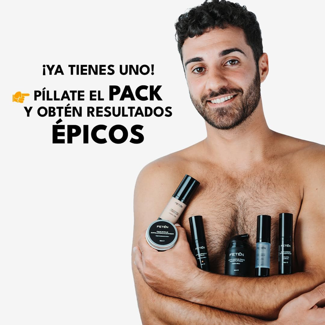 FETEN Exfoliante Facial Hombre - Limpiador Facial Elimina Puntos Negros - Gel Limpiador Facial Piel Grasa - Crema Facial Hombre - 50 ML