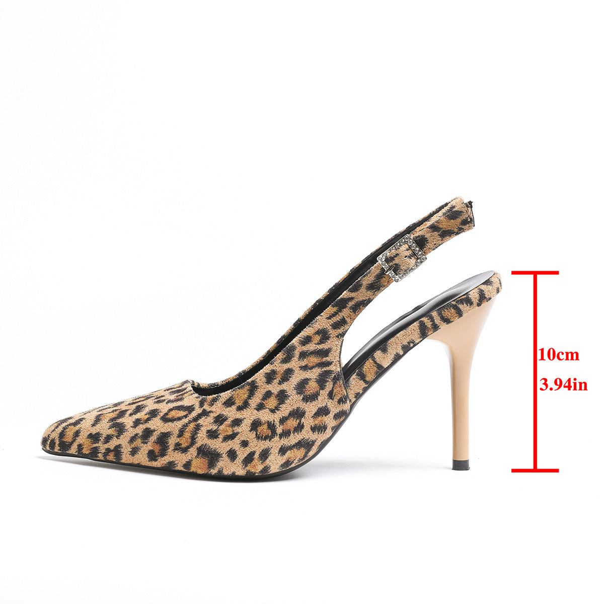 High Heel Sandals Closed Toe Back Empty Back Strap Shallow Mouth