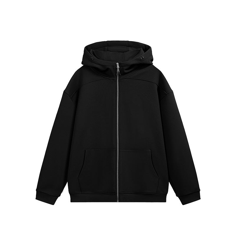 Smart Temperature Control Velvet Zipper Hooded Jacket