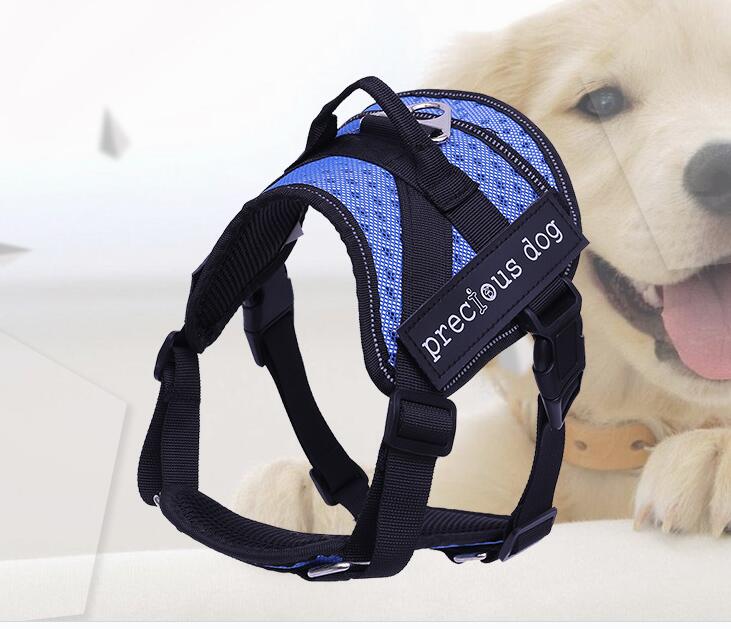 Adjustable dog traction chest and back