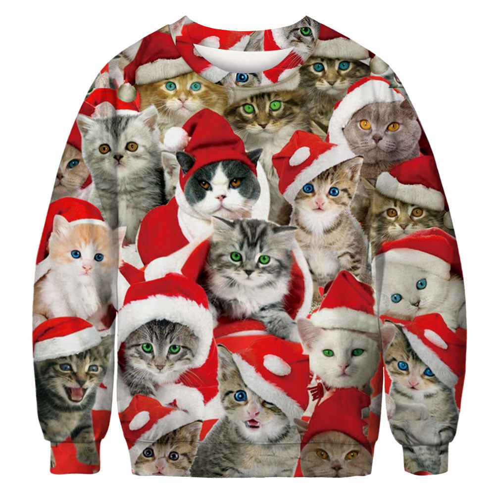 Printed Fashion Loose Men's Round Neck Long Sleeve T-Shirt