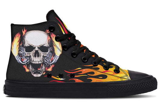 Men's And Women's Fashion Color Printing High-top Canvas Shoes