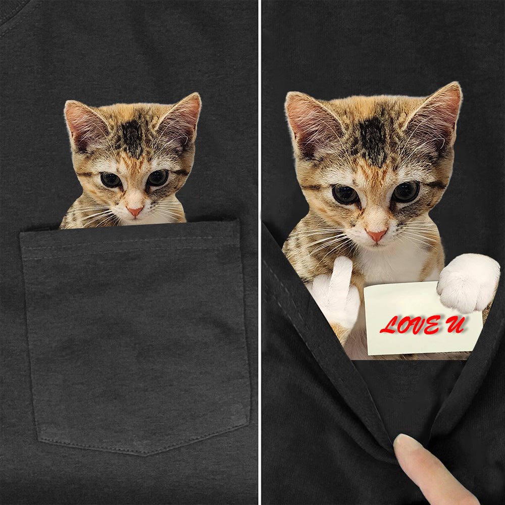 Animal Cotton T-shirt Short Sleeve Shirt