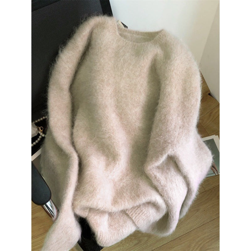 Mink Sweater Women's Thick Thermal Head Cover