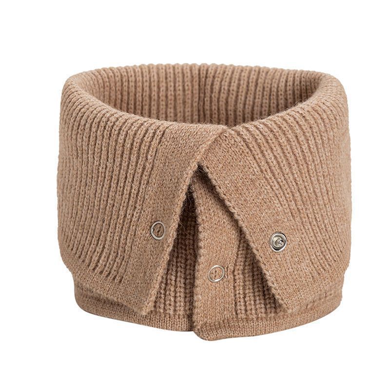 Autumn And Winter Students All-match Neck Warm Button Bandana