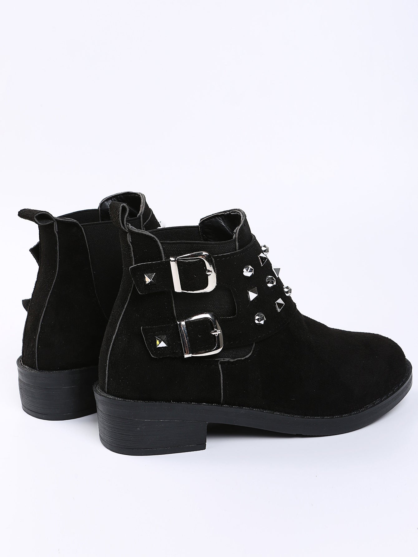 Fashion Belt Buckle Retro Pointed Toe Roman Boots