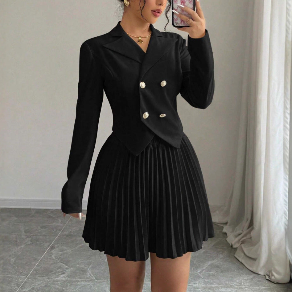 Stylish Two-piece Set Top Denim Short-sleeve Shirt With Butterfly Details