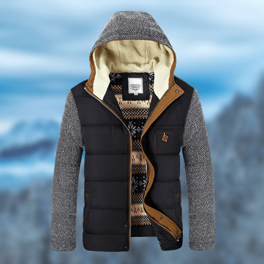 MOQ 200pcs Men's Cotton Padded Men's Cotton Coat Trend Youth Hooded Jacket