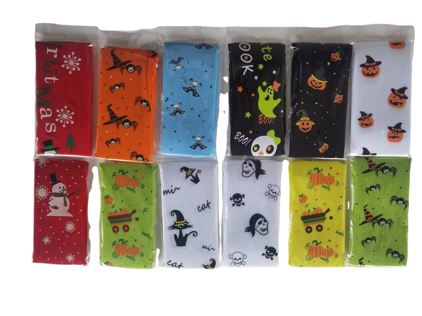 Variety Of Halloween Christmas Party Stockings