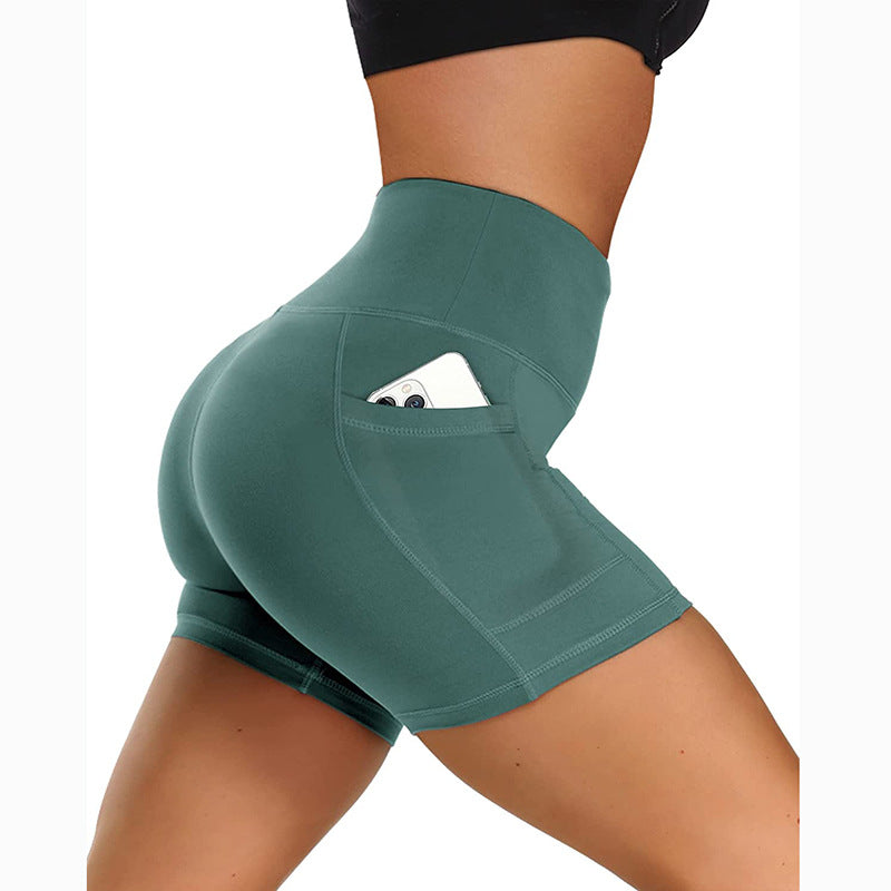 Hip Raise Slim Fit Running Sports Tight Stretch Shorts