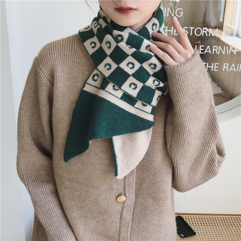 Fashionable Ladies All-match Student Letter Warm Scarf