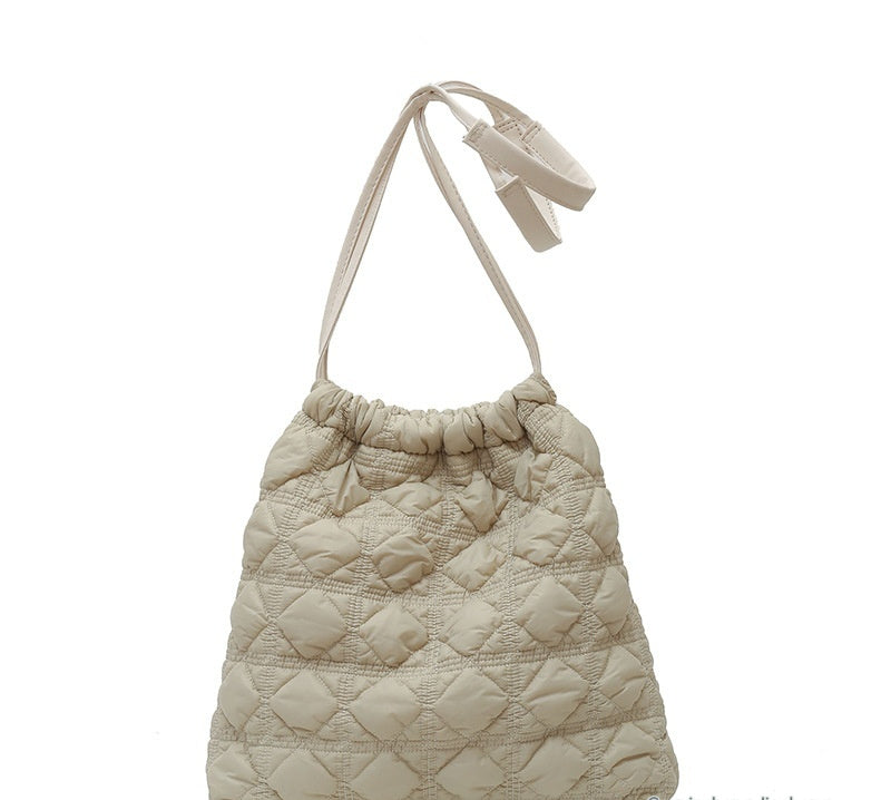 Diamond Bucket Fashion Pleated Crossbody Bag