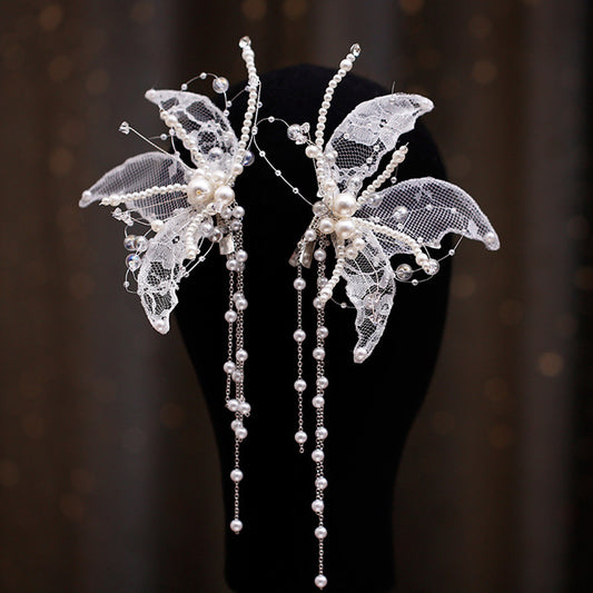 Super Fairy Simple And Smart Lace Beaded Hair Clip