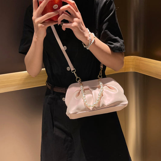 High-grade Silver Shell Shoulder Messenger Bag
