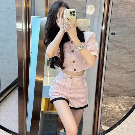 Women's High-end Versatile Shorts Two-piece Set