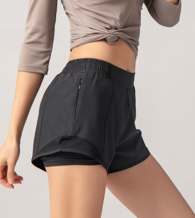 New Summer Hot Pants Women's Mesh Join Anti Light Sports Leisure Fast Dry Running Breathable Fitness Shorts