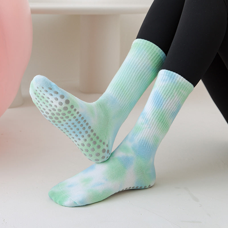 Cotton Calf Medium Stockings Professional Fitness Exercise Pilates Non-slip Yoga Socks