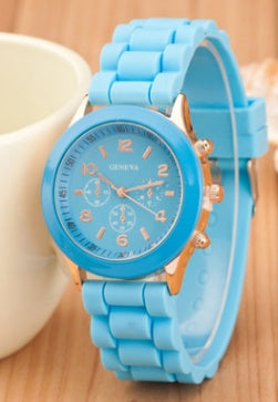Foreign trade explosions Geneva jelly silicone watch GENEVA three-eye digital scale student quartz watch wholesale