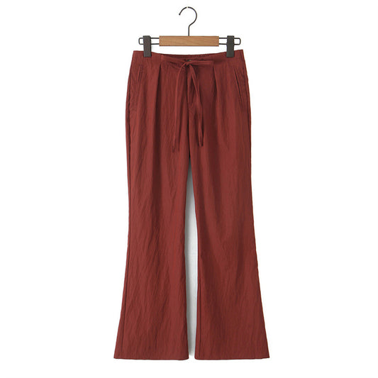Spring And Summer Double-layer Gauze Home Pants Cotton Japanese Loose Casual Trousers