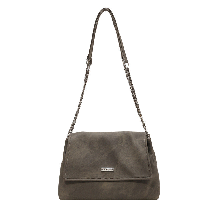 Texture Chain Shoulder Bag Crossbody Commuter Tote