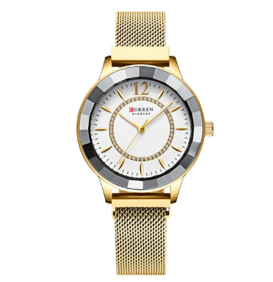 Ladies Watch Magnet Buckle Mesh Belt Fashionable and Simple