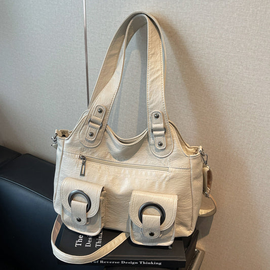 Women's Leather Vintage Sports Shoulder Bag