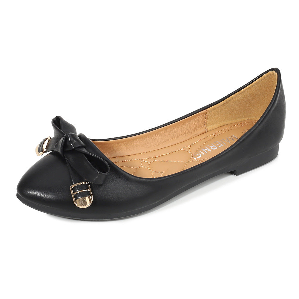 Bowknot flat bottom comfortable commuter girl