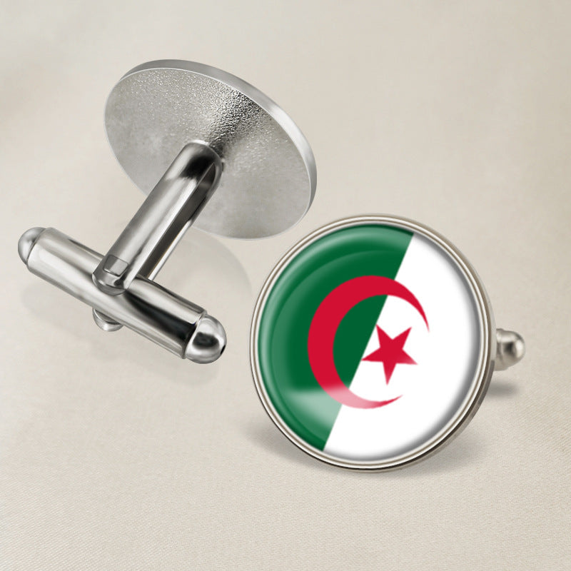 Algerian flag cufflinks