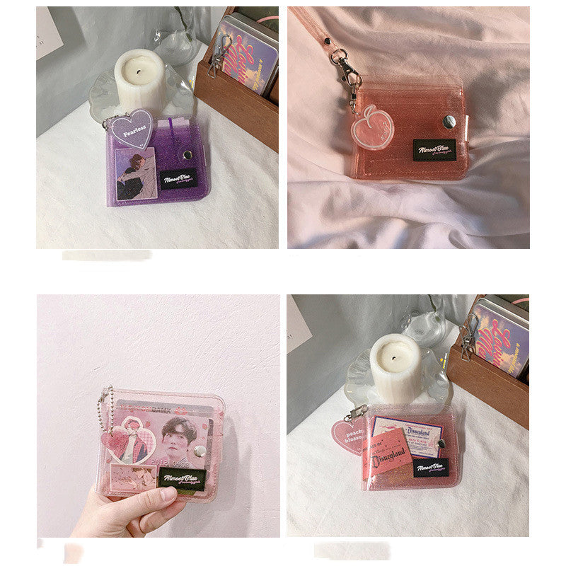 New Certificate Bag Transparent PVC Folding Halter Wallet