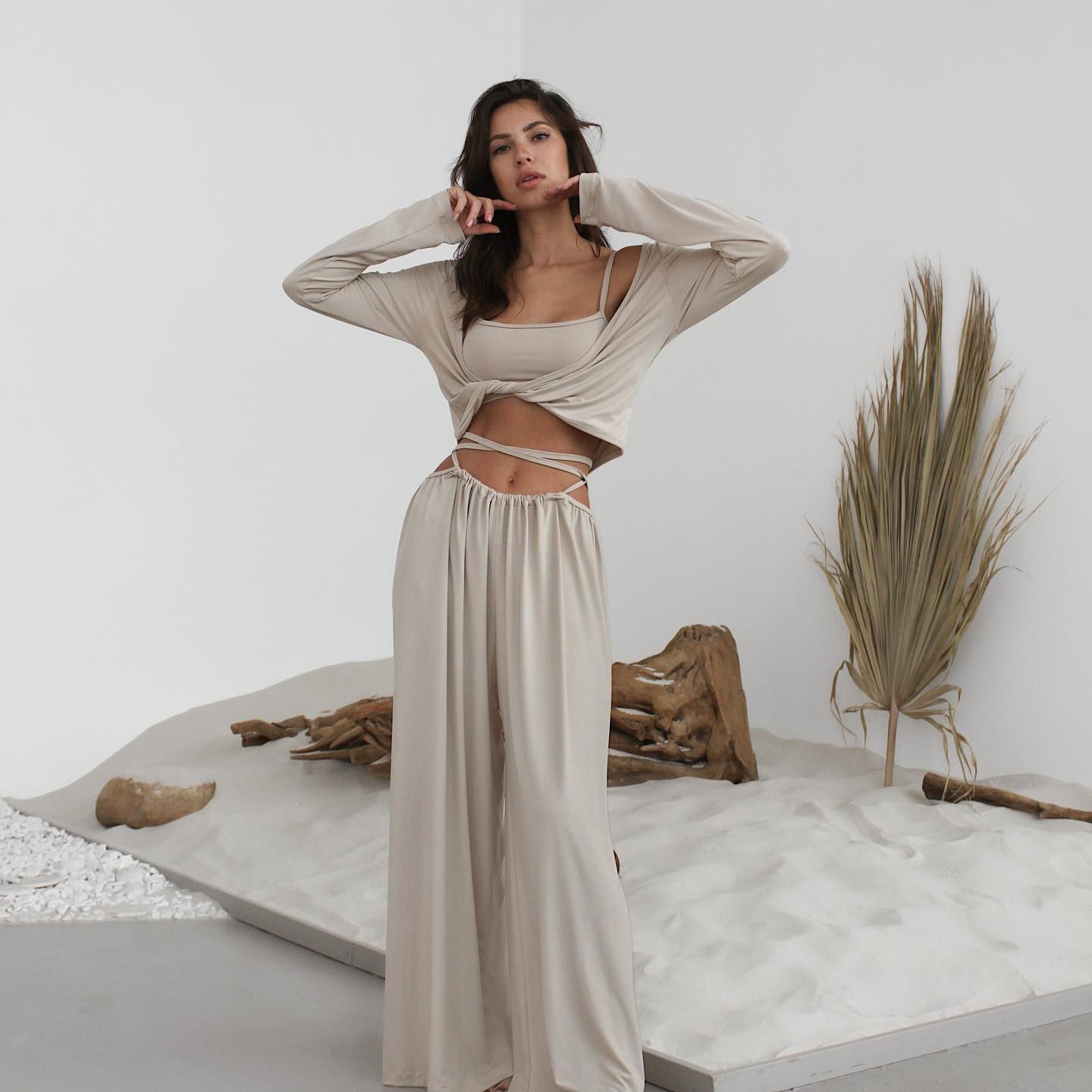 Comfortable Modal Long-sleeve Pajama Set With Long Pants