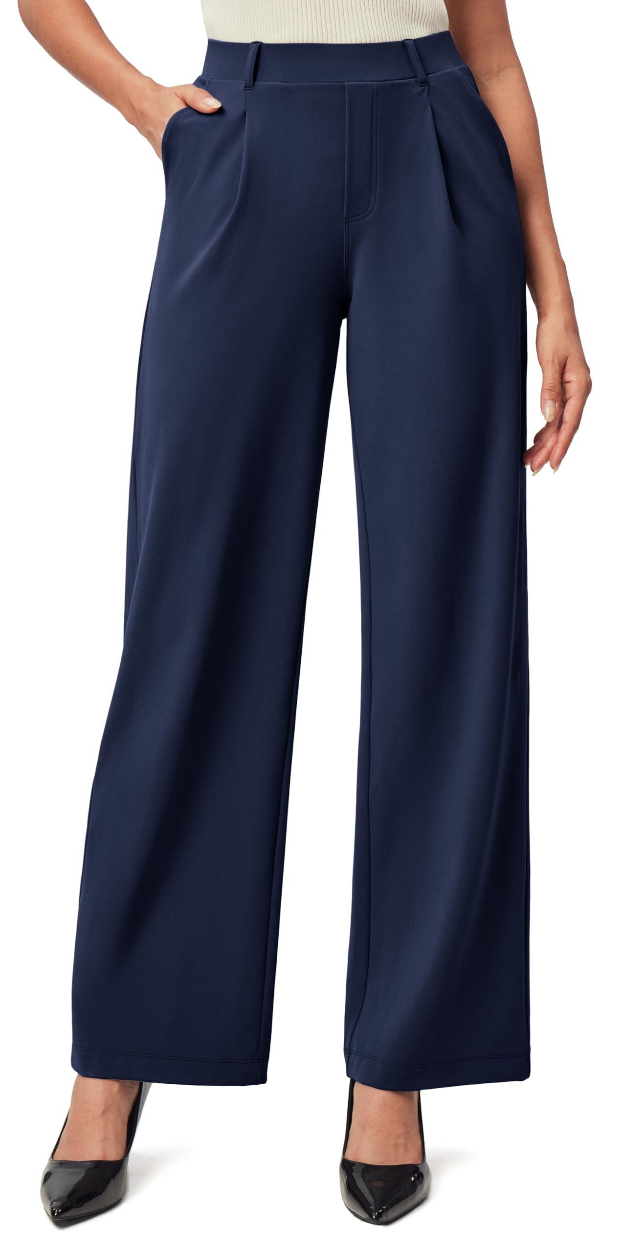 Womens High-Waisted Stretchy Work Business Casual Pants