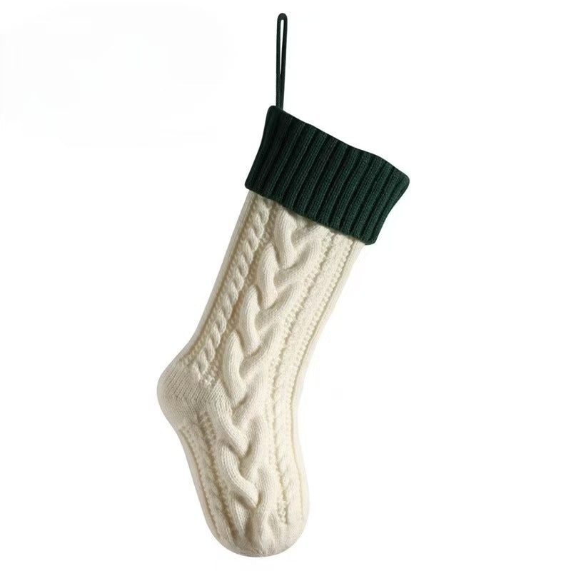 Personalized Laser Customized Knitted Yarn Christmas Gift Decorative Socks