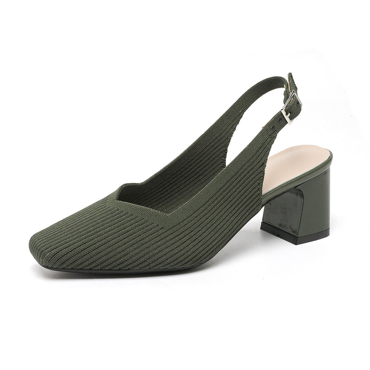 Square Toe Cap High Heel Sandals