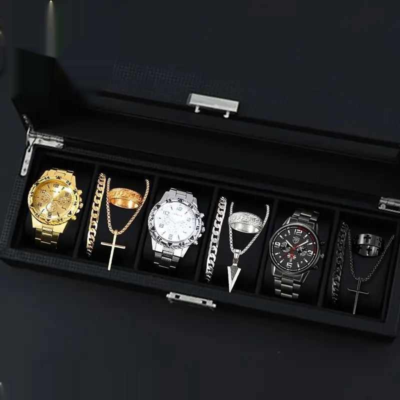 Men's Watches  Fashionable Multi-color Assortment Of Quartz Men's Watches 12-set