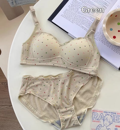 Womens Casual Seamless Anti-Sag Bra And Panty Set
