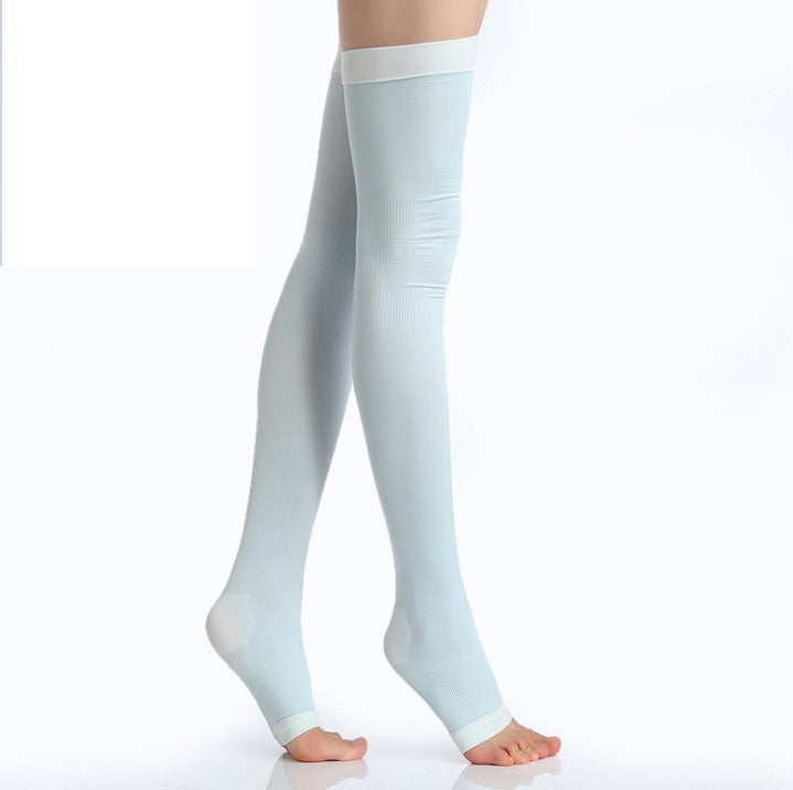 Manufacturer 420D sleep socks high pressure thin calf socks set leg socks elastic night shaping stovepipe socks  toe