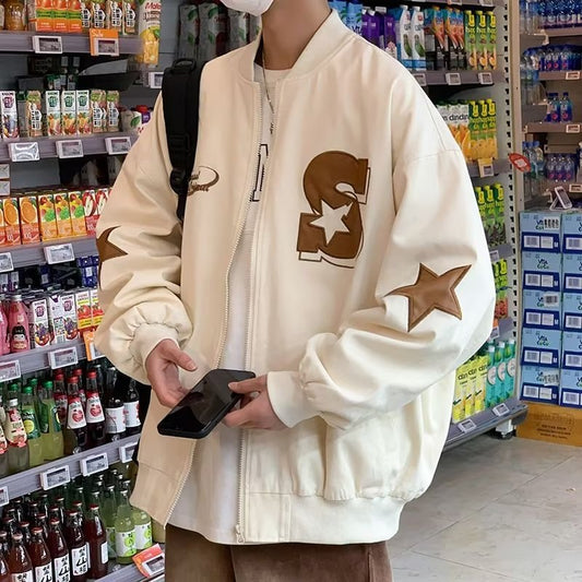 Retro Broderet Baseball Uniform High Street Frakke