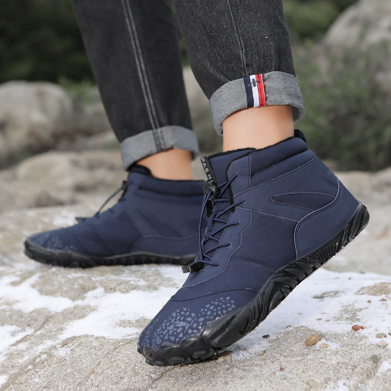 Fleece-lined Waterproof Snow Boots Warm Breathable High-top Casual Cotton Shoes