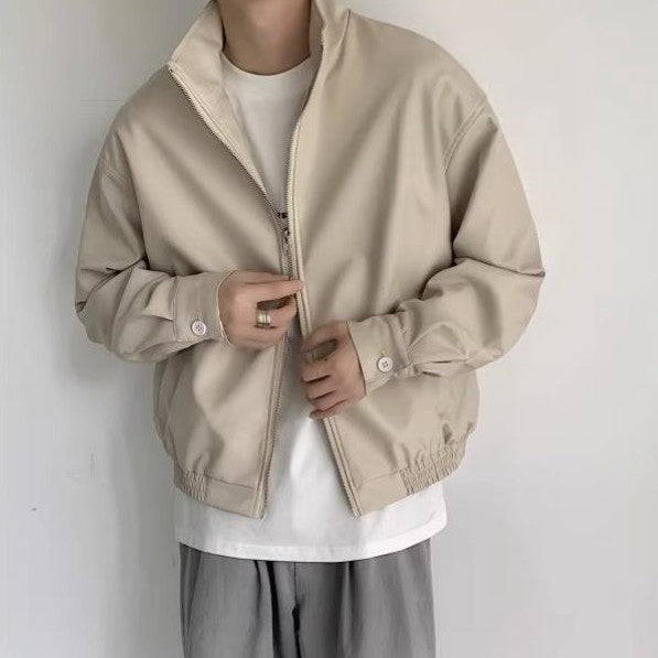 Fashion Profile Pu Jacket Men's Simple Clean Jacket