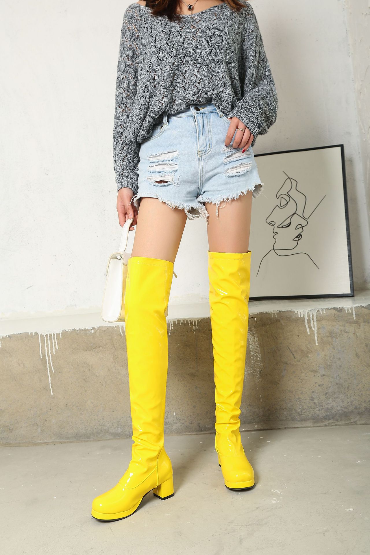 Ladies Casual Fashion Thick Heel Boots